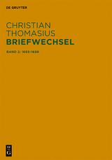 Christian Thomasius: Briefwechsel / Briefe 1693–1698 - 