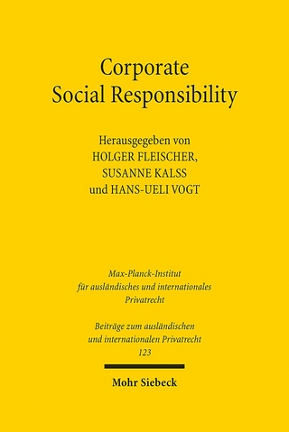 Corporate Social Responsibility - Holger Fleischer; Susanne Kalss; Hans-Ueli Vogt