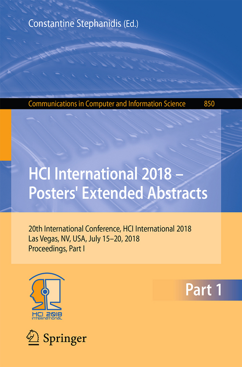HCI International 2018 – Posters' Extended Abstracts - 