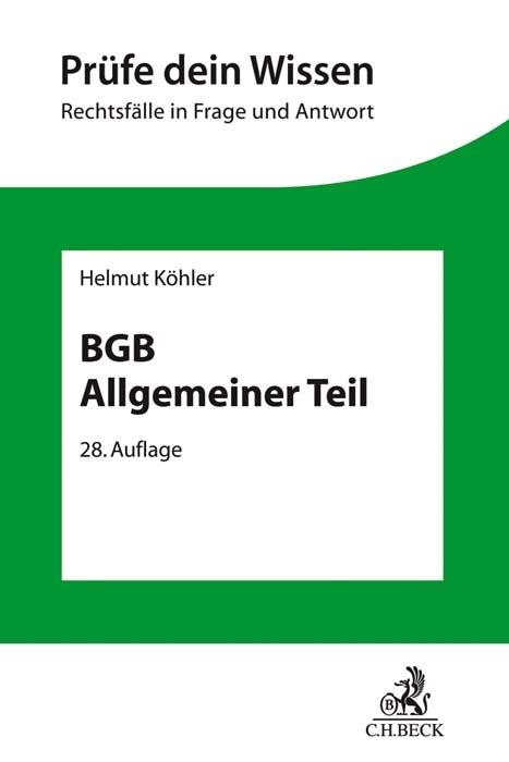 BGB Allgemeiner Teil - Helmut Köhler