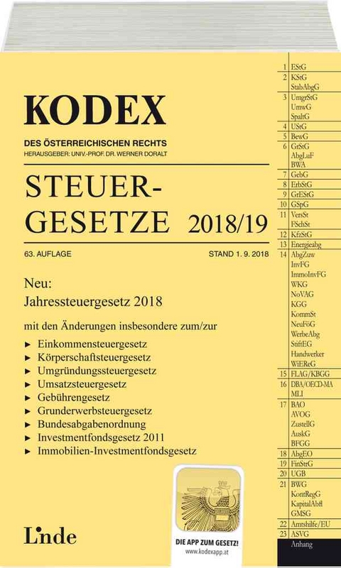 KODEX Steuergesetze 2018/19 - Andrei Bodis