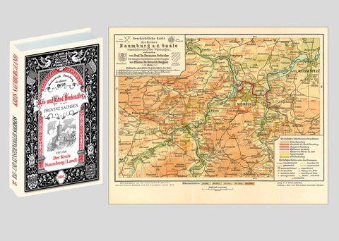 Bau- und Kunstdenkmäler des Kreises NAUMBURG LAND 1905. Buch und Karte - Dr. Heinrich Bergner