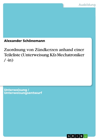 Zuordnung von Zündkerzen anhand einer Teileliste (Unterweisung Kfz-Mechatroniker / -in) - Alexander Schönemann