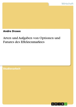 Arten und Aufgaben von Optionen und Futures des Effektenmarktes - Andre Drawe