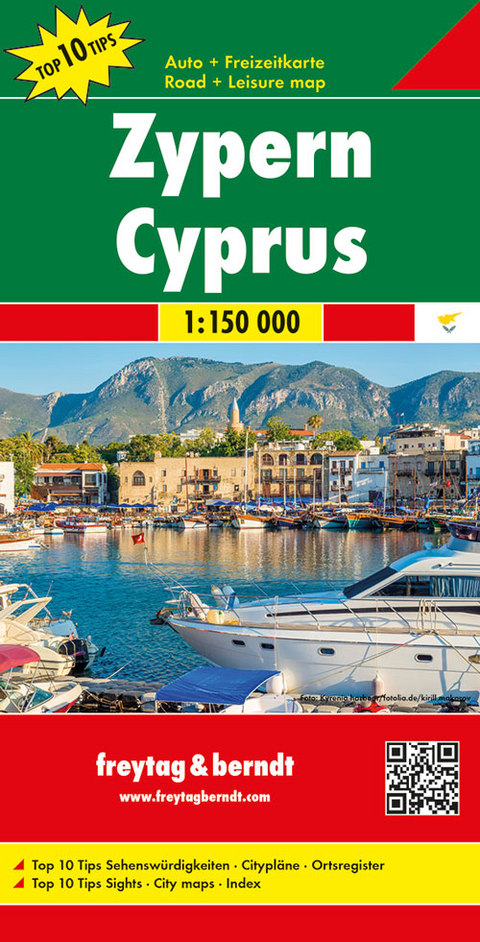 Zypern, Autokarte 1:150.000, Top 10 Tips - 