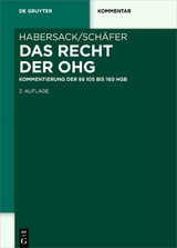 Das Recht der OHG - Habersack, Mathias; Schäfer, Carsten