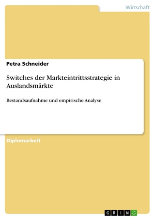 Switches der Markteintrittsstrategie in Auslandsmärkte - Petra Schneider