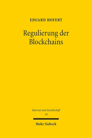Regulierung der Blockchains - Eduard Hofert