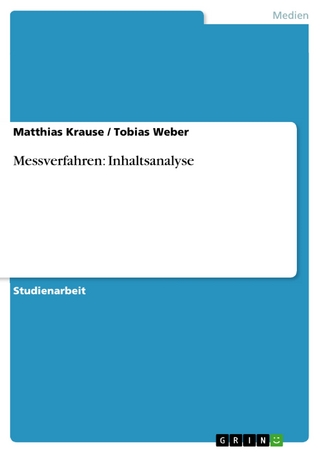 Messverfahren: Inhaltsanalyse - Matthias Krause; Tobias Weber