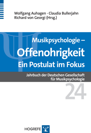 Musikpsychologie - Wolfgang Auhagen; Claudia Bullerjahn; Richard von Georgi