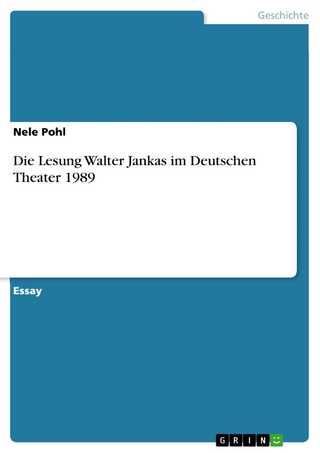 Die Lesung Walter Jankas im Deutschen Theater 1989 - Nele Pohl