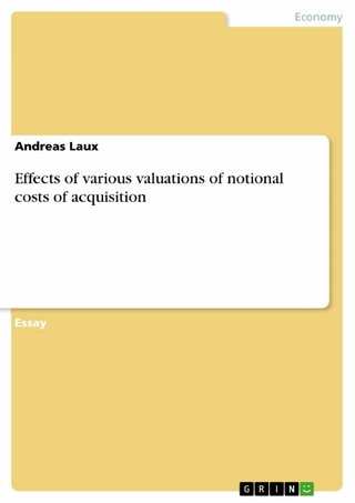 Effects of various valuations of notional costs of acquisition - Andreas Laux