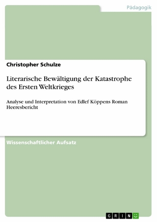 Literarische Bewältigung der Katastrophe des Ersten Weltkrieges - Christopher Schulze