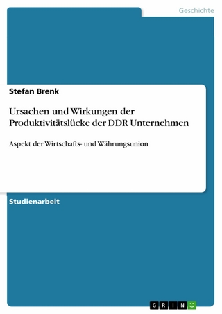 Ursachen und Wirkungen der Produktivitätslücke der DDR Unternehmen - Stefan Brenk
