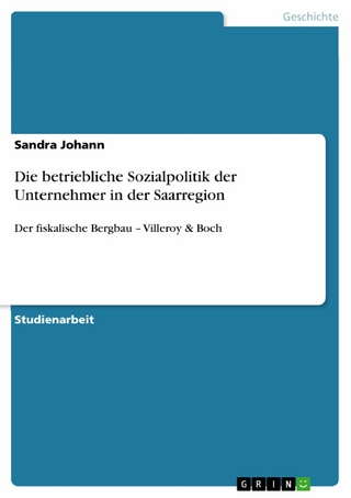 Die betriebliche Sozialpolitik der Unternehmer in der Saarregion - Sandra Johann