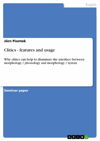 Clitics - features and usage - Jörn Piontek