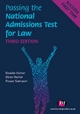 Passing the National Admissions Test for Law (LNAT) - Rosalie Hutton; Glenn Hutton; Fraser Sampson