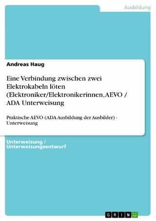 Eine Verbindung zwischen zwei Elektrokabeln löten (Elektroniker/Elektronikerinnen, AEVO / ADA  Unterweisung - Andreas Haug