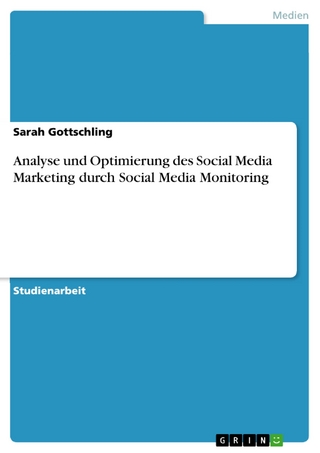 Analyse und Optimierung des Social Media Marketing  durch Social Media Monitoring - Sarah Gottschling