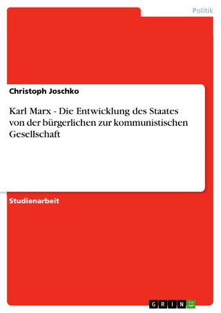 Karl Marx - Die Entwicklung des Staates von der bürgerlichen zur kommunistischen Gesellschaft - Christoph Joschko