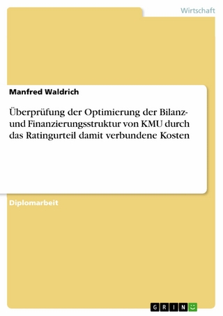 Überprüfung der Optimierung der Bilanz- und Finanzierungsstruktur von KMU durch das Ratingurteil damit verbundene Kosten - Manfred Waldrich