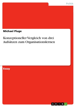 Konzeptioneller Vergleich von drei Aufsätzen zum Organisationslernen - Michael Pluge
