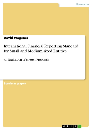 International Financial Reporting Standard for Small and Medium-sized Entities - David Wagener