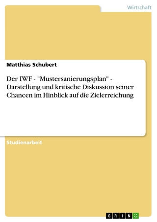 Der IWF - 'Mustersanierungsplan' - Darstellung und kritische Diskussion seiner Chancen im Hinblick auf die Zielerreichung - Matthias Schubert