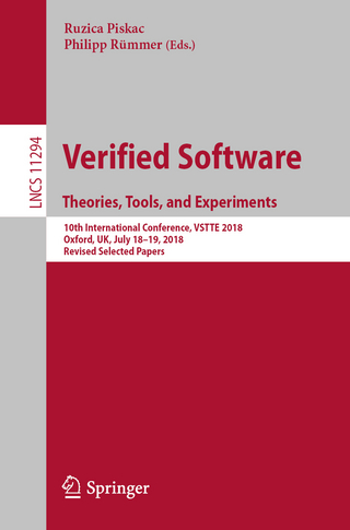 Verified Software. Theories, Tools, and Experiments - Ruzica Piskac; Philipp Rümmer