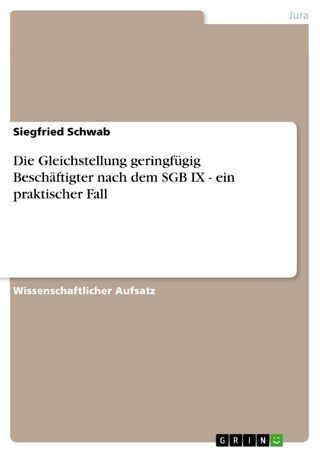 Die Gleichstellung geringfügig Beschäftigter nach dem SGB IX  - ein praktischer Fall - Siegfried Schwab