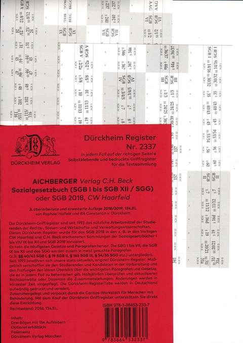 DürckheimRegister® AICHBERGER: SOZIALGESETZBUCH, C.H. Beck Verlag - Constantin Dürckheim