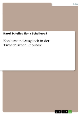 Konkurs und Ausgleich in der Tschechischen Republik - Karel Schelle; Ilona Schelleová