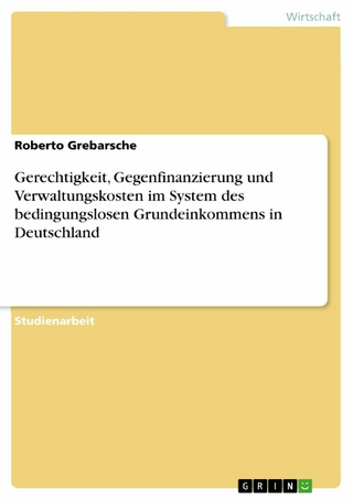 Gerechtigkeit, Gegenfinanzierung und Verwaltungskosten im System des bedingungslosen Grundeinkommens in Deutschland - Roberto Grebarsche