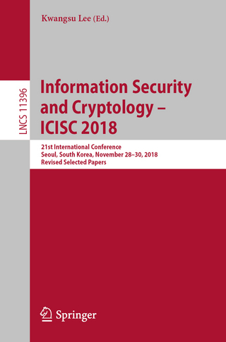 Information Security and Cryptology ? ICISC 2018 - Kwangsu Lee