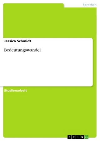Bedeutungswandel - Jessica Schmidt