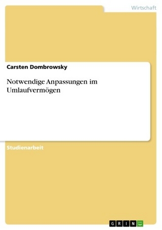 Notwendige Anpassungen im Umlaufvermögen - Carsten Dombrowsky