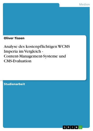 Analyse des kostenpflichtigen WCMS Imperia im Vergleich  -  Content-Management-Systeme und CMS-Evaluation - Oliver Tissen