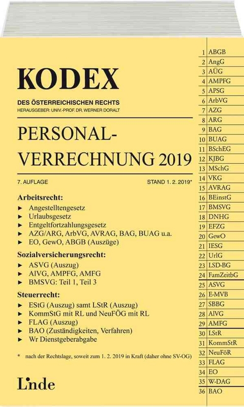 KODEX Personalverrechnung 2019 - Josef Hofbauer