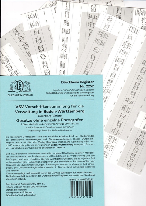 DürckheimRegister® VSV BADEN-WÜRTTEMBERG, für BOORBERG Verlag - Constantin Dürckheim