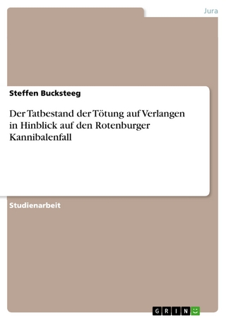 Der Tatbestand der Tötung auf Verlangen in Hinblick auf den Rotenburger Kannibalenfall - Steffen Bucksteeg
