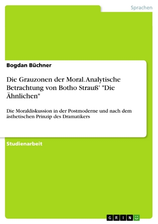 Die Grauzonen der Moral. Analytische Betrachtung von Botho Strauß' 'Die Ähnlichen' - Bogdan Büchner
