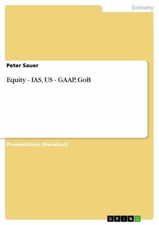Equity - IAS, US - GAAP, GoB - Peter Sauer