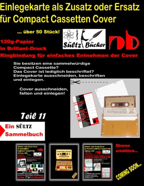 Einlegekarte als Zusatz oder Ersatz für Compact Cassetten Cover - Uwe H. Sültz
