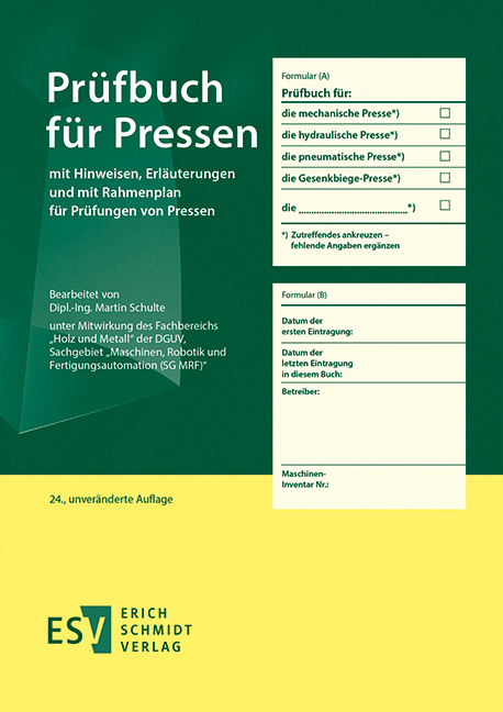 Prüfbuch für Pressen - Martin Schulte