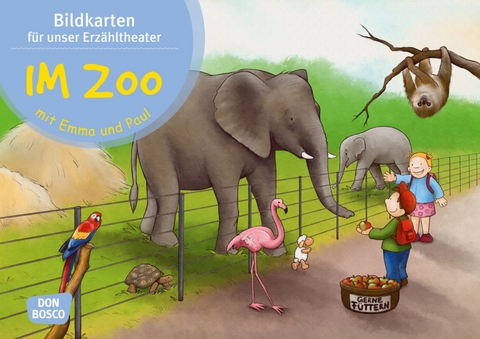 Im Zoo mit Emma und Paul. Kamishibai Bildkartenset - Monika Lehner