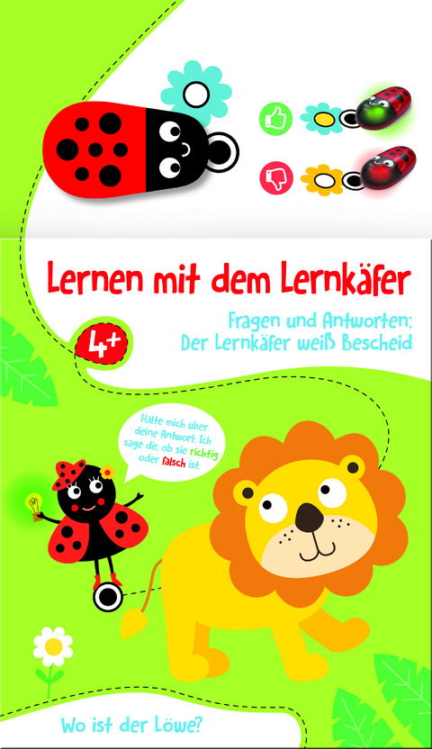 Lernen mit dem Lernkäfer - Löwe, m. Spielfigur