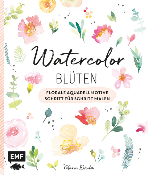 Watercolor-Blüten - Marie Boudon