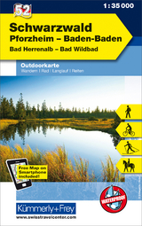 Schwarzwald - Pforzheim - Baden-Baden Bad Herrenalb - Bad Wildbad Nr. 52 Outdoorkarte Deutschland 1:35 000