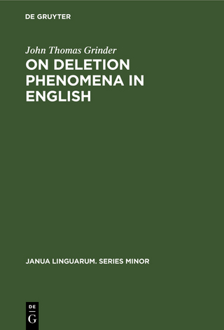 On deletion phenomena in English - John Thomas Grinder