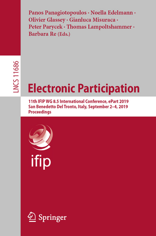 Electronic Participation - Panos Panagiotopoulos; Noella Edelmann; Olivier Glassey; Gianluca Misuraca; Peter Parycek; Thomas Lampoltshammer; Barbara Re